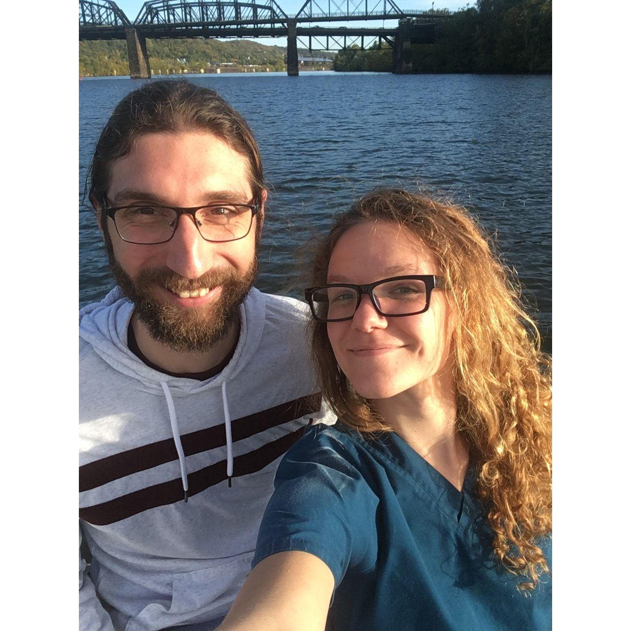 A boat ride together on the Monongahela River