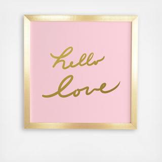 Hello Love Framed Wall Art