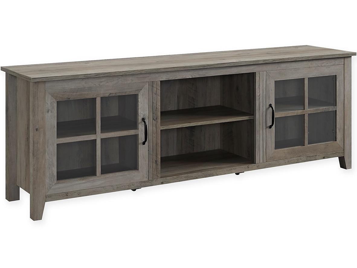 Forest Gate Traditional Media Console in Grey Wash