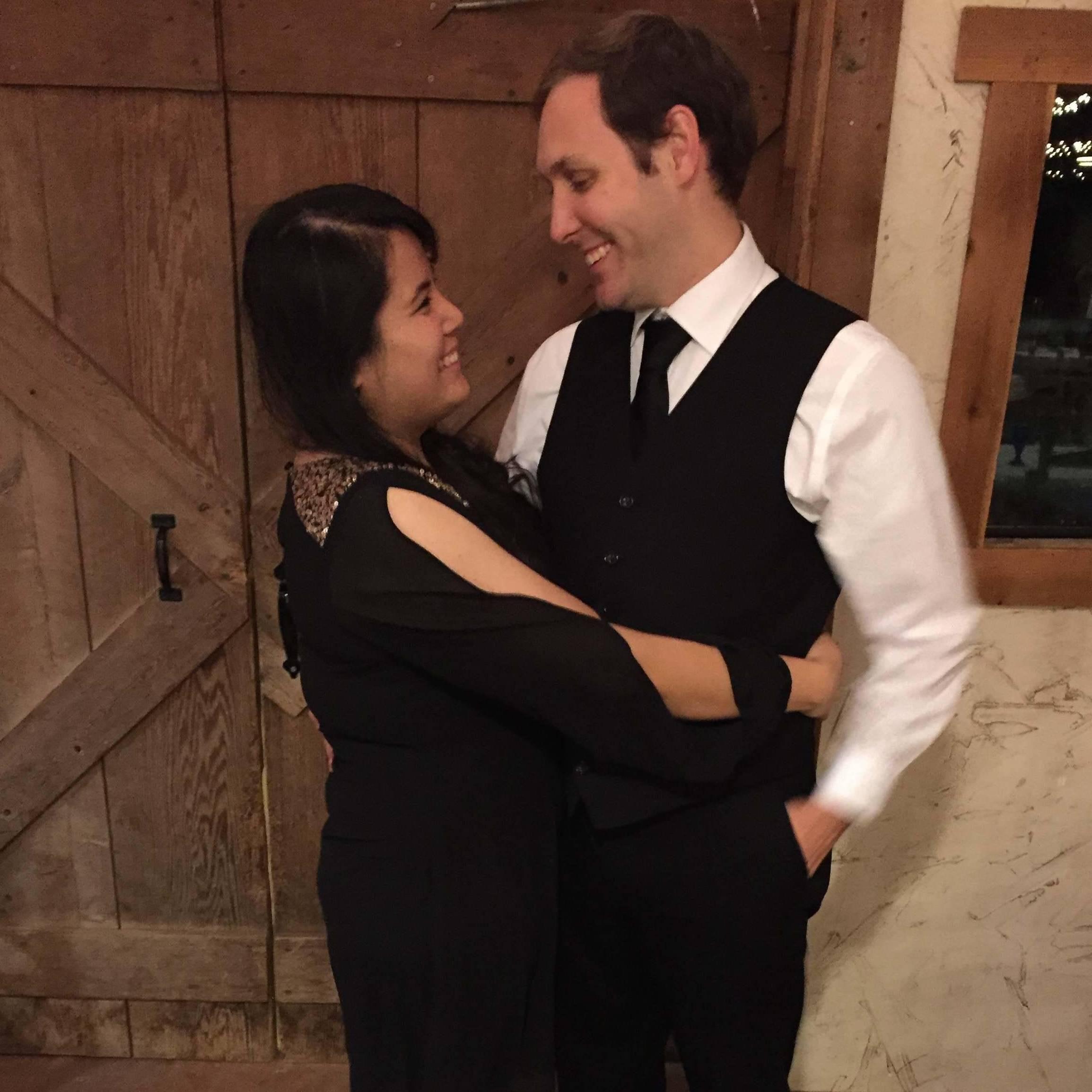 Another picture of us at a friend's wedding!