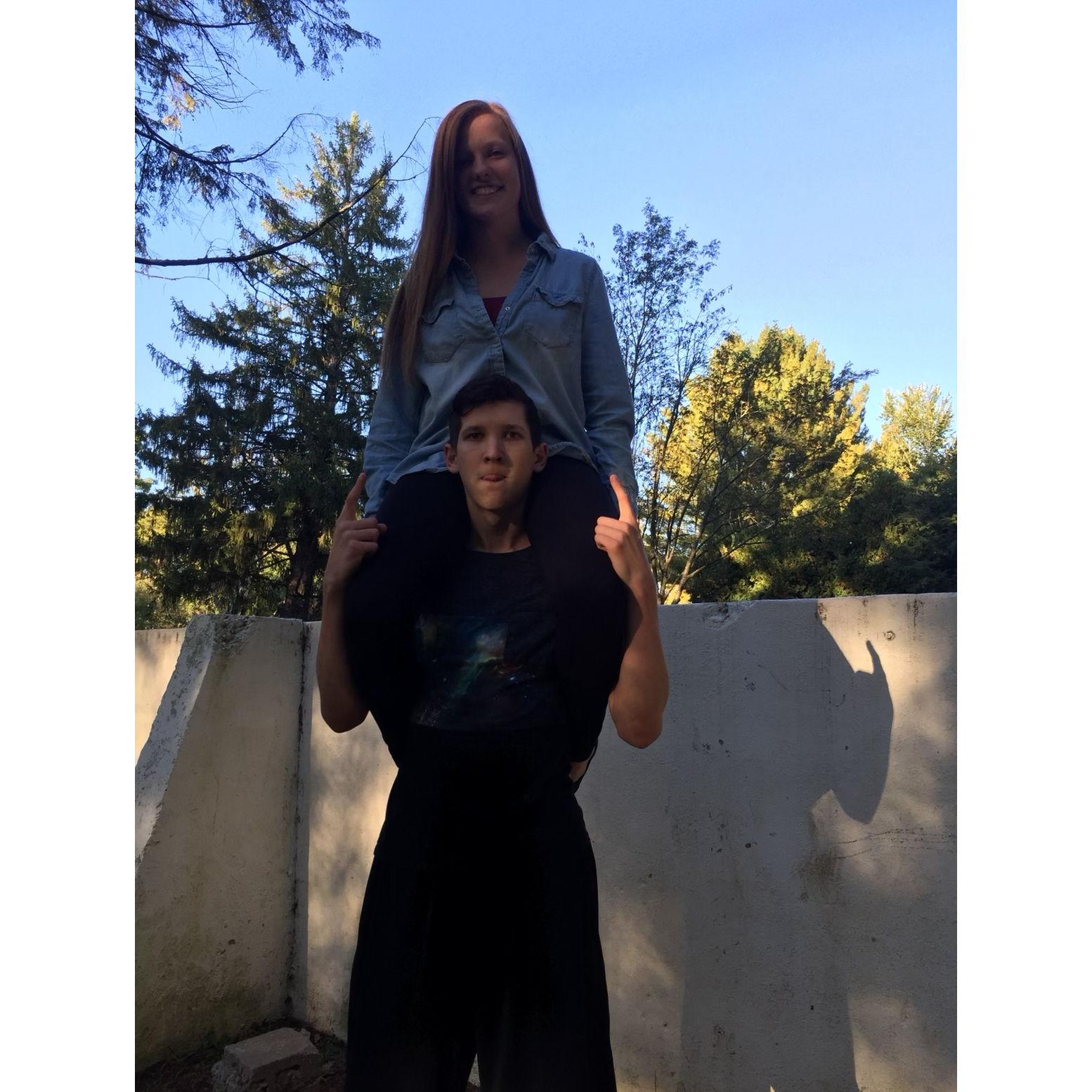 One of our first photos together in 2016!