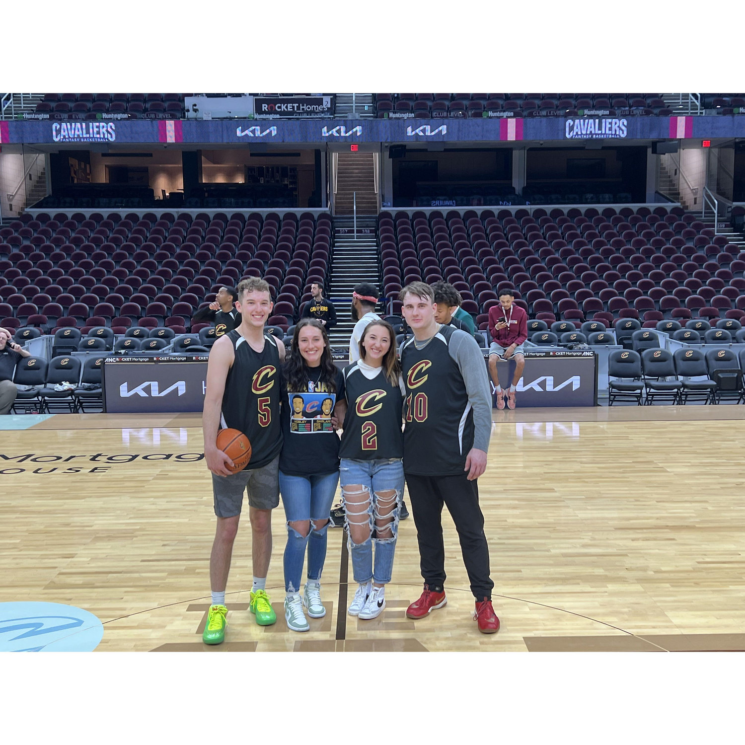 When we got to play on the Cavs basketball court!