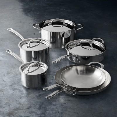 Open Kitchen by Williams Sonoma Stainless-Steel 10-Piece Cookware Set
