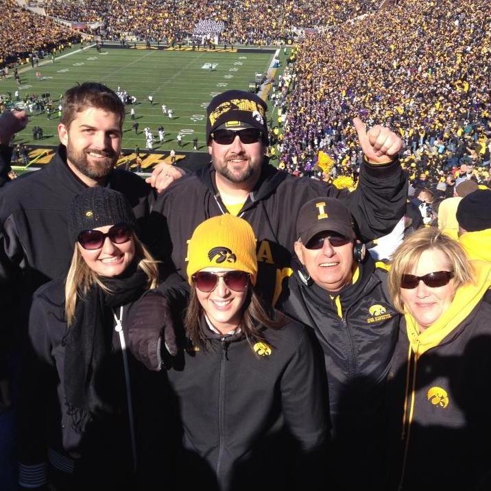 The Lindberg family in Kinnick Stadium!