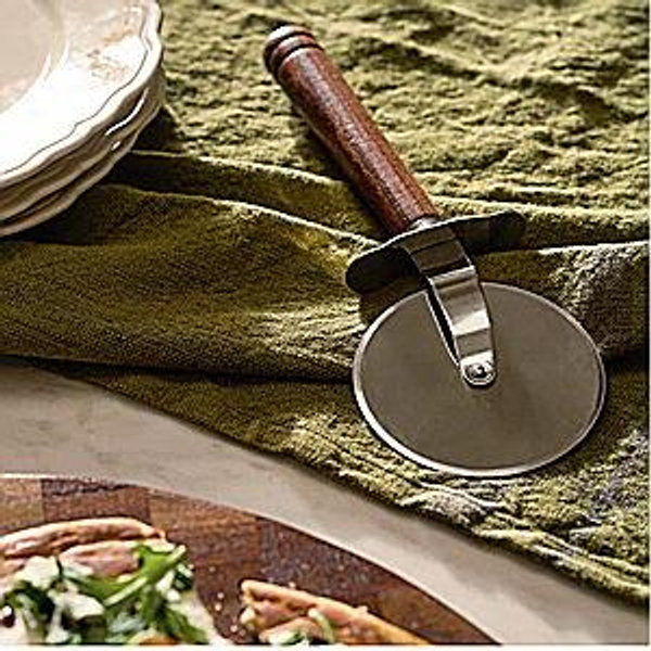 Gristmill Collection Walnut Handle Pizza Cutter
