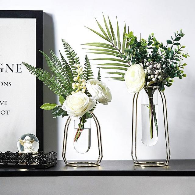 NordicHome Metal Gold Vase Set