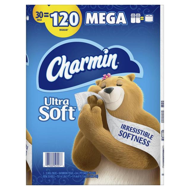 Charmin Ultra Soft Toilet Paper Mega Rolls - 30ct