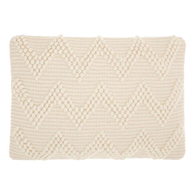 Light Off-White Chevron Throw Pillow - Mina Victory