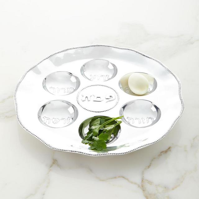Beatriz BallJudaica Seder Plate with Metal Pearls
