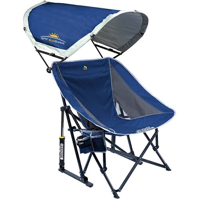 GCI Outdoor Pod Rocker Collapsible Rocking Chair with SunShade