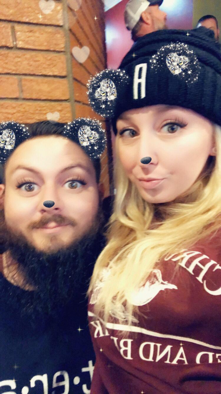 He always takes ridiculous snap chat photos with me ❤️💙💚