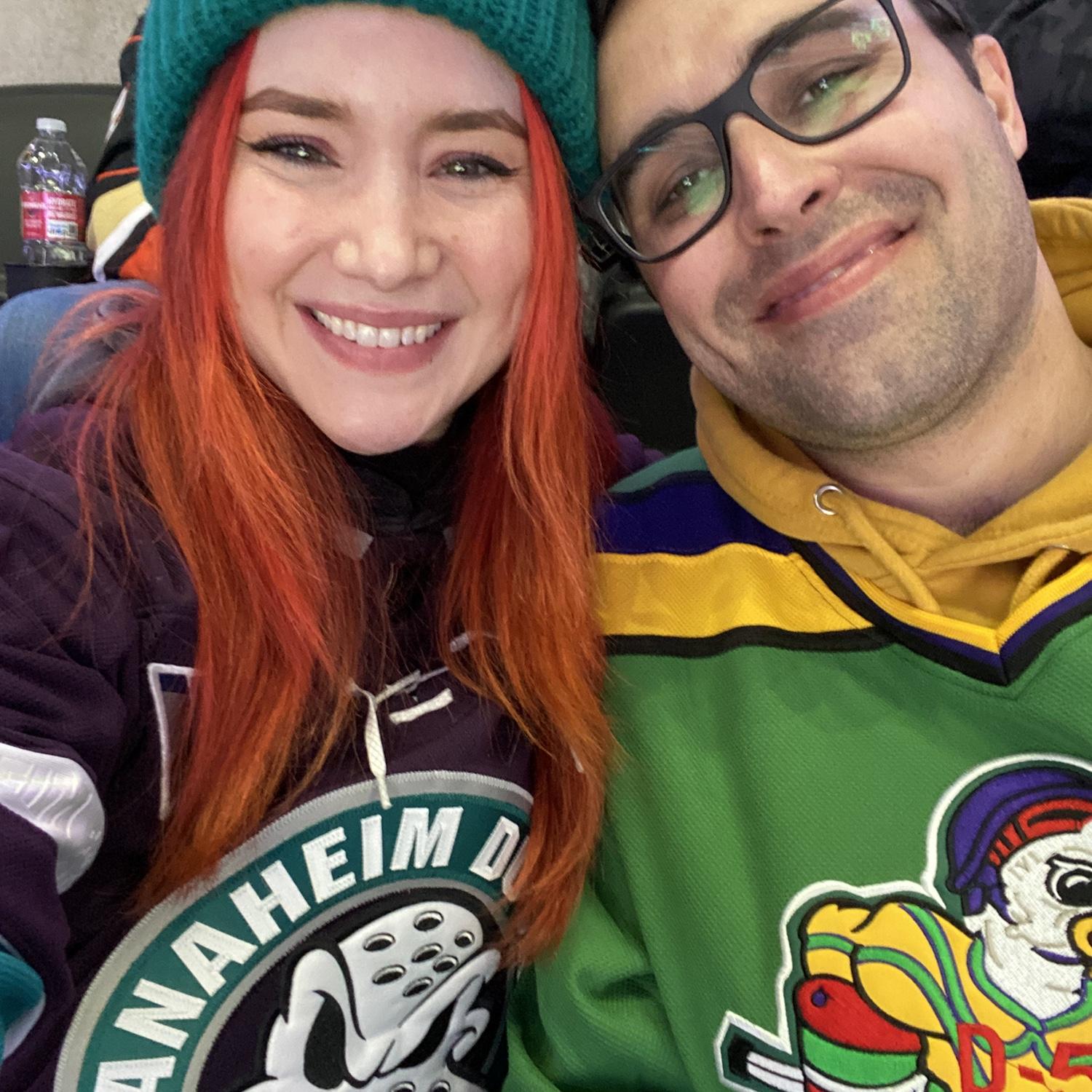 Shaun and Candice love hockey! The Anaheim Ducks are their team! GO DUCKS!!