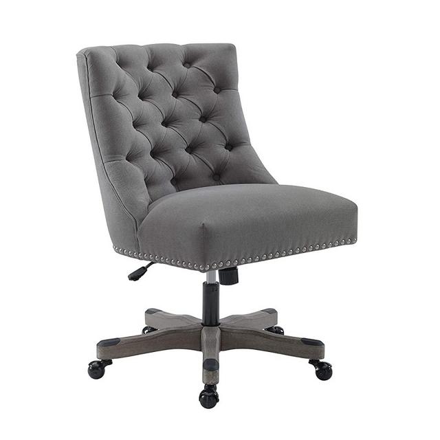 Linon Home Décor Honor Light Gray Office Chair, Grey