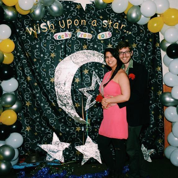 I believe this was our first picture together - Tacky Prom, March 2015