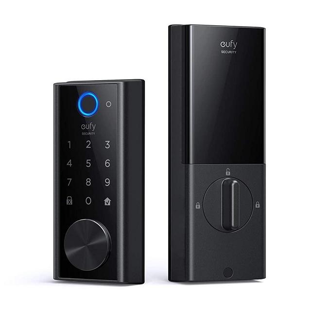 eufy Security Smart Lock Touch, Fingerprint Scanner, Keyless Entry Door Lock, Local Bluetooth Electronic Deadbolt, Touchscreen Keypad, Smart Lock Front Door, BHMA Certified, IP65 Weatherproofing