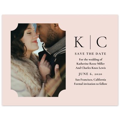 Blush, Pink Wedding Digital Save the Date - Blake Frame