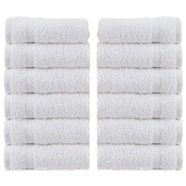 Luxury White Bath Towels for Bathroom-Hotel-Spa-Kitchen-Set - Circlet Egyptian Cotton - Highly