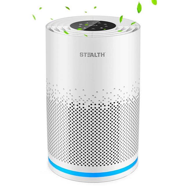 STEALTH Air Purifier for Home, H13 True HEPA Filter, Covers up to 323 sq.ft, Remove 99.97% of Airborne particles Such as Smoke, Dust, Odors, Pets Hair in Bedroom, Desktop Air Purifiers, JAP230W