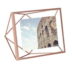 Umbra Prisma Picture Frame, 4x6 Photo Display for Desk or Wall, Copper