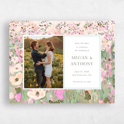 Blush, Pink Wedding Save the Date - Alta Photo
