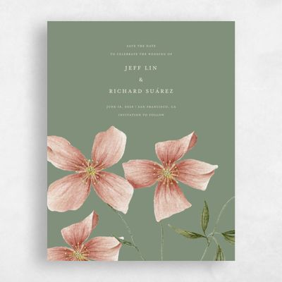 Sage, Green Wedding Save the Date - Findley Bloom