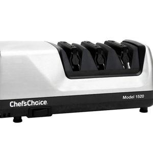 Chef'sChoice ® Brushed Stainless Steel Electric Knife Sharpener 1520