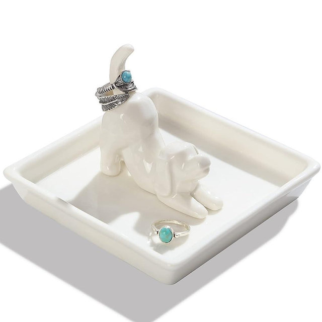 PUDDING CABIN Dog Mom Gifts for Women, Dog Ring Holder Dish Jewelry Holder, Dog Lover Gift for Women Friends Female Mom Grandma Aunt as Mothers Day Birthday Wedding Christmas Gift