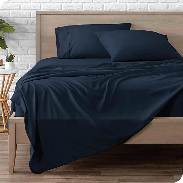 Bare Home King Sheet Set - 1800 Ultra-Soft Microfiber King Bed Sheets - Double Brushed - King Sheets Set - Deep Pocket - Bedding Sheets & Pillowcases (King, Midnight)