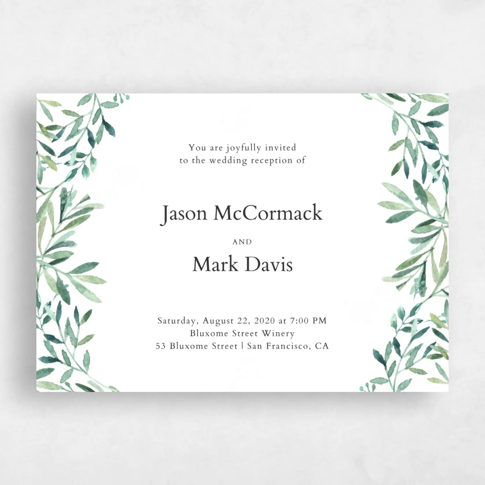 Invitation - Eastwick Elopement preview