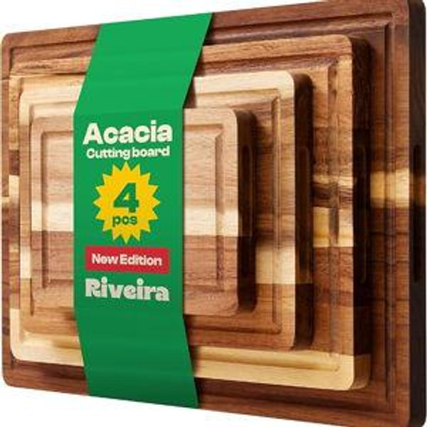 Acacia Wooden Cutting Board, Set of 4