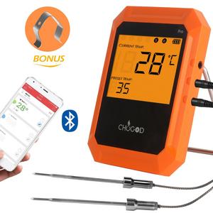 Wireless Meat Thermometer, Bluetooth Remote Cooking Thermometer, Digital Oven Thermometer with 6 Probe Port for BBQ Grilling Smoker Kitchen, iPhone & Android Phone Supported By Uvistare - Chugod