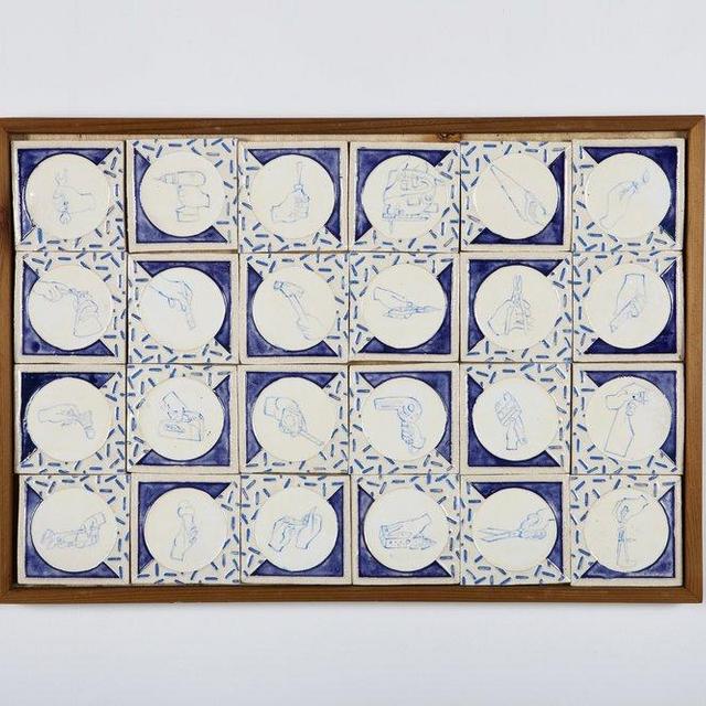 "Activities" Pressed Ceramics Mosaic Art by Claire Bresette