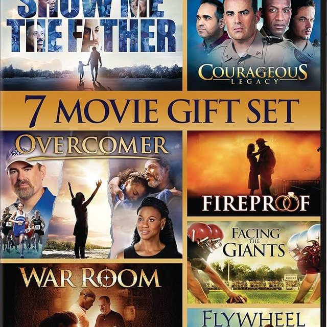 Courageous / Facing the Giants / Fireproof / Flywheel / Overcomer / Show Me the Father / War Room (2015) - Set - DVD + Digital