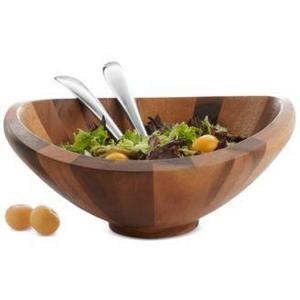 Nambé - Nambe Butterfly Salad Bowl with Servers