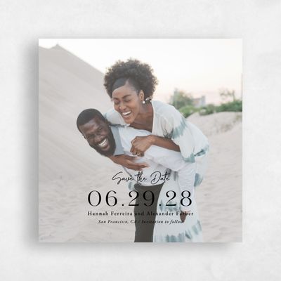 Black Wedding Save the Date - Milford Square