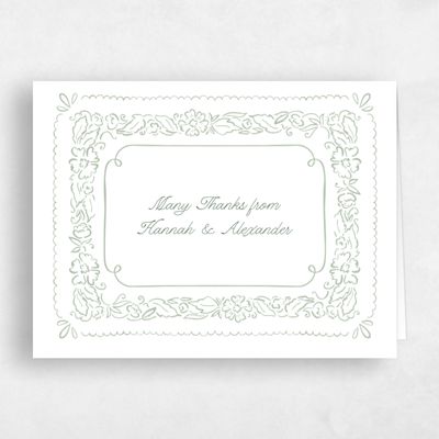 Laurel Green Wedding Thank You - Pienza Landscape