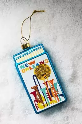 Furbish Studio Destination Matchbook Glass Ornament