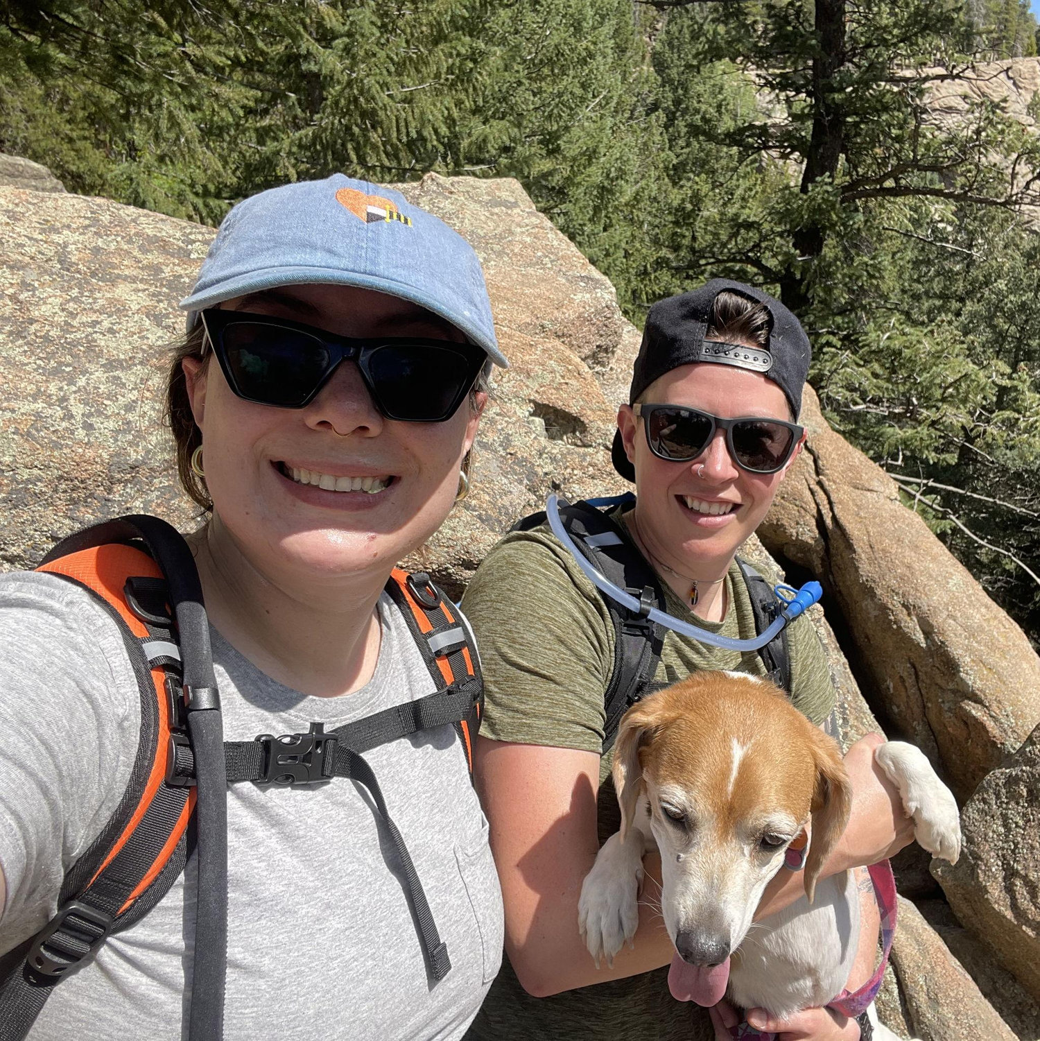 Hiking with our girl, Kiwi.