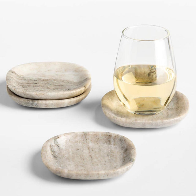 Tuscan Kitchen Marble Coasters, Set of 4