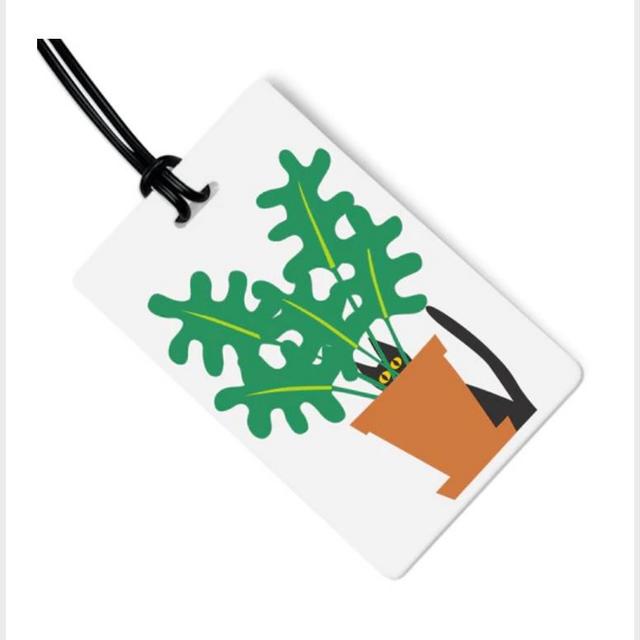Cat in Plant Luggage Tag