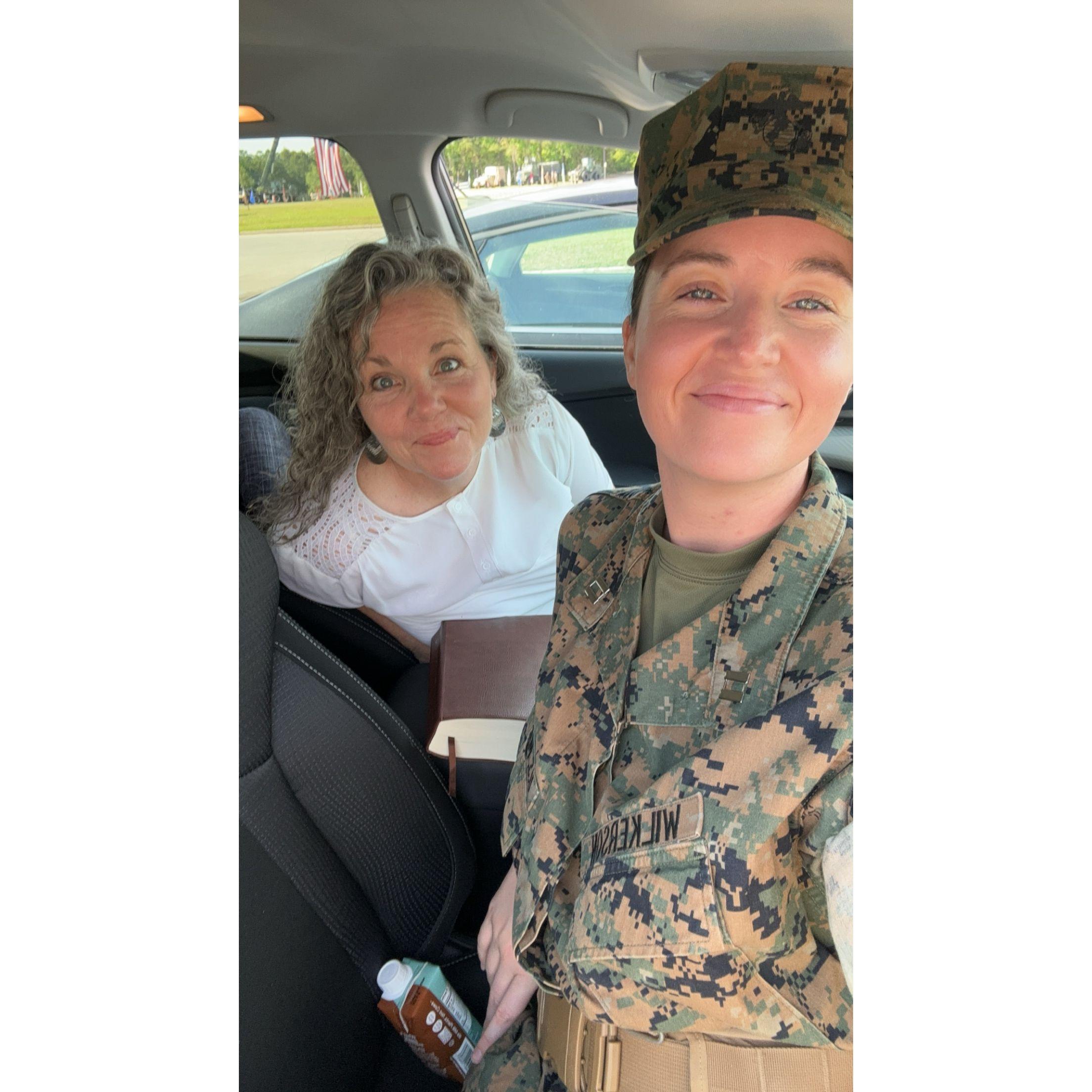 Momma Kathie visiting Talon in NC.