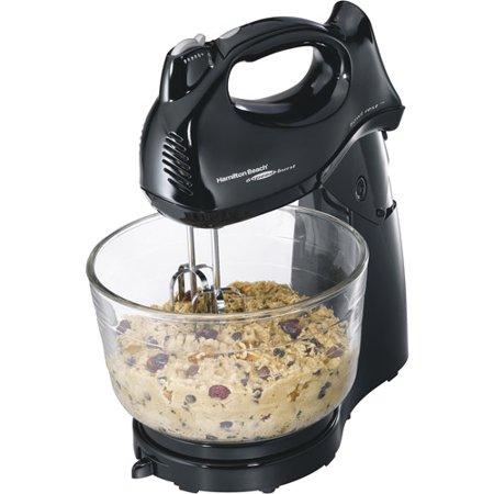 Hamilton Beach 6-Speed Power Deluxe 4 Quart Hand & Stand Mixer, Black | Model# 64698