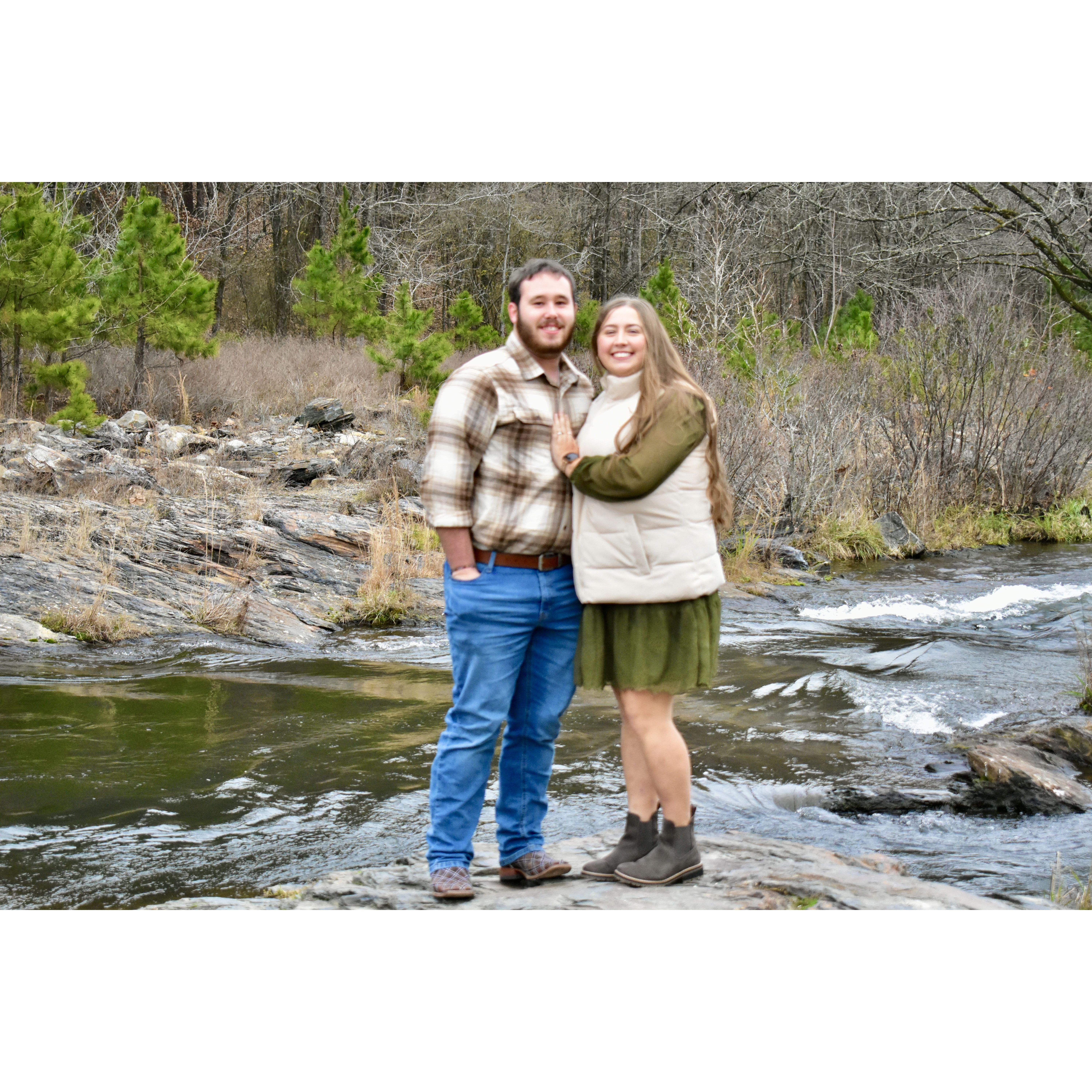 Moments before we became fiancees!