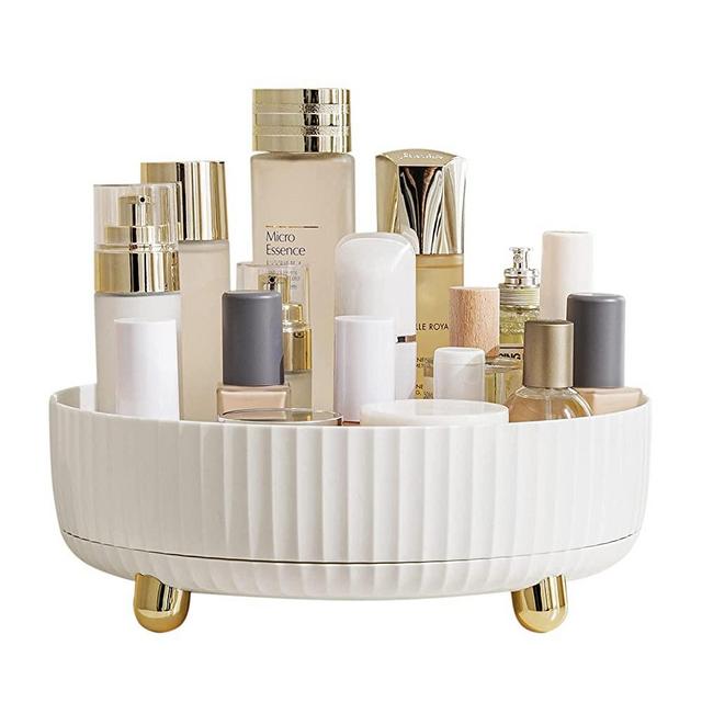 HBlife Makeup Organizer, 360 Degree Rotating Perfume Organizer, 11 Inches Large Capacity Lazy Susan for Bathroom Counter or Vanity