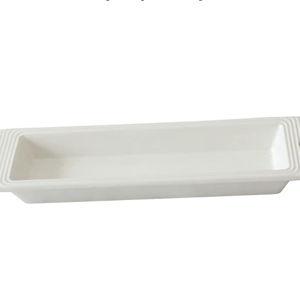 nora fleming Stoneware Cracker Tray - Serving Platter for Appetizers, Side Dishes, and More - Rectangular Design - Pair with One of Our Hand-Painted Minis - White