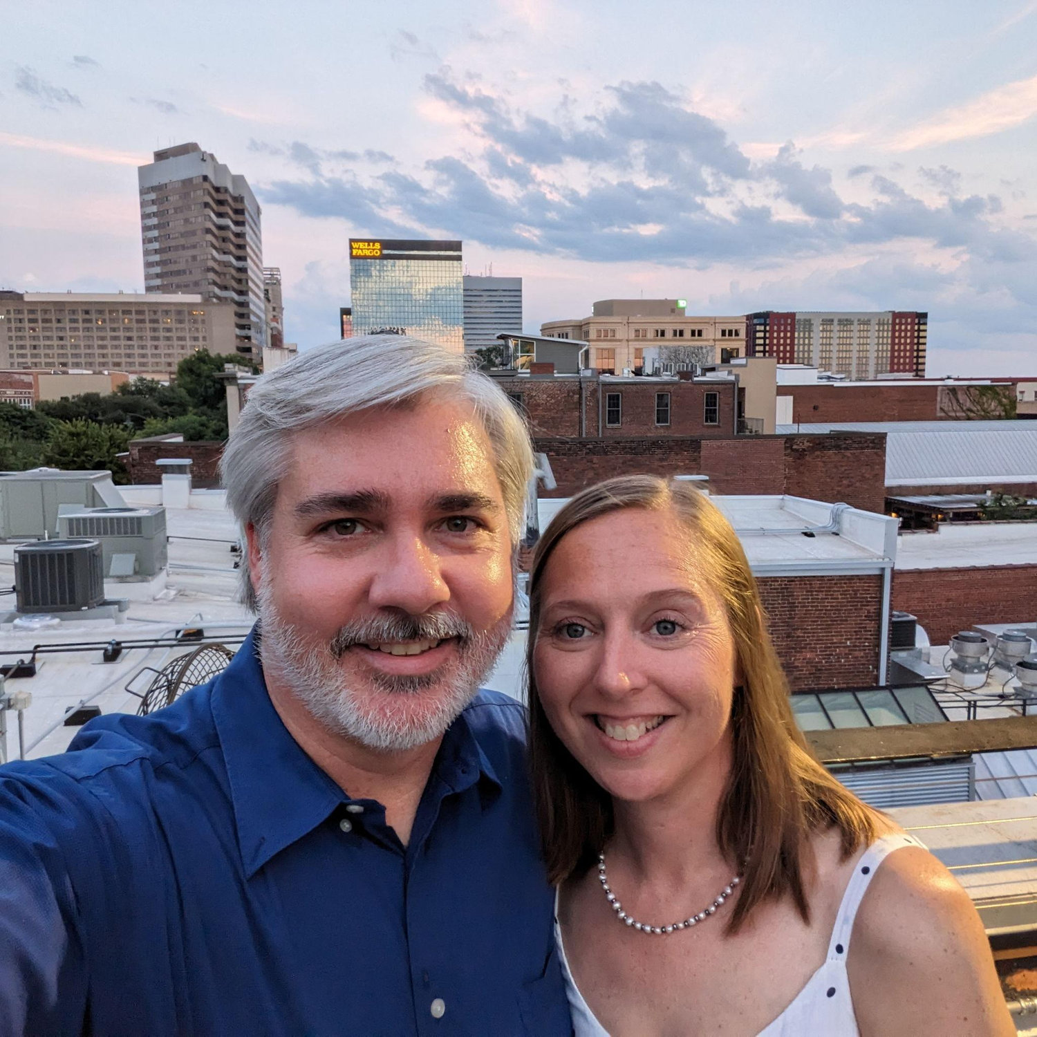 Our first anniversary date, rooftop of Hendrix in downtown Columbia, SC.
