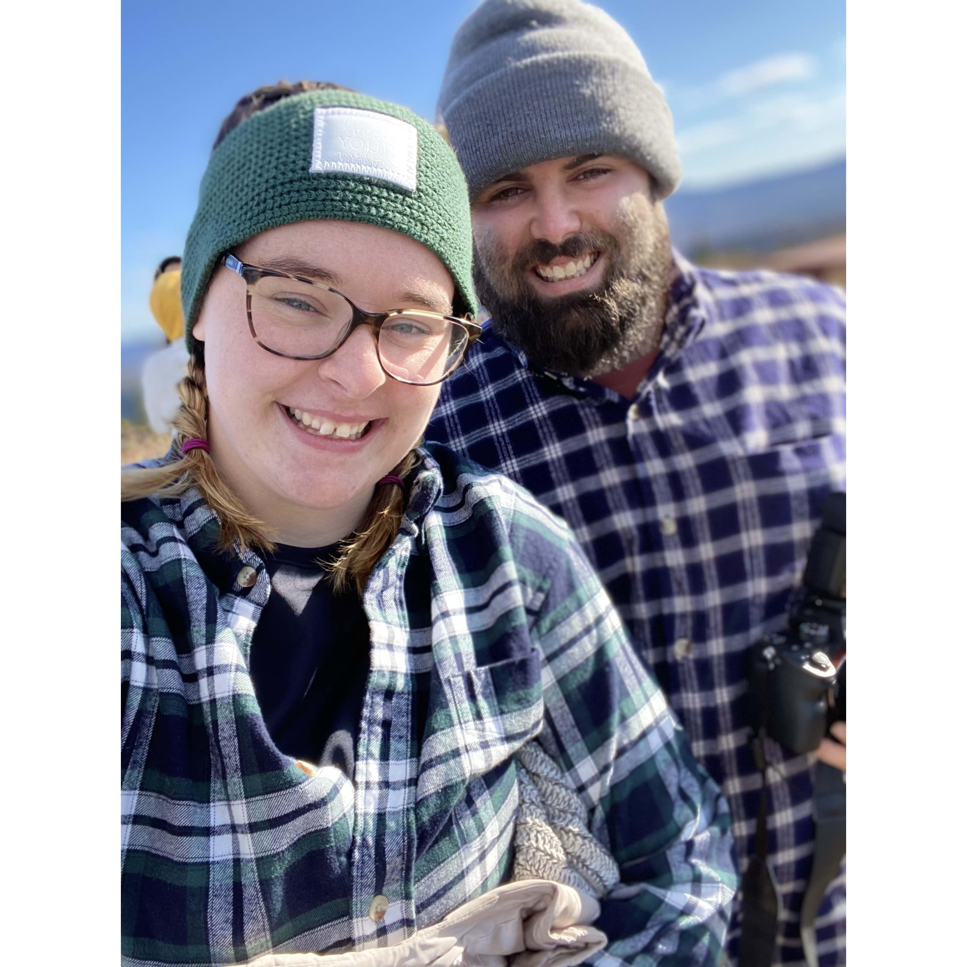 One of the many pictures of Leah and Jamie is Rangeley, ME.