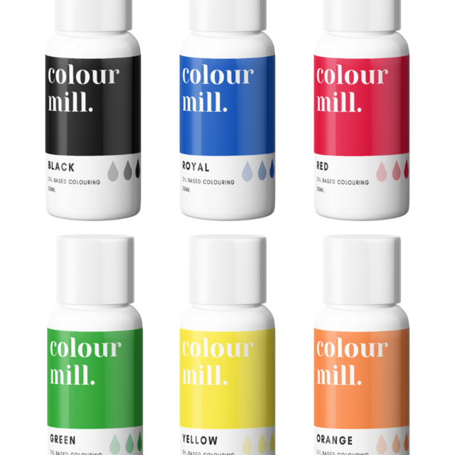Oil Based Colouring 20ml 6 Pack Primary