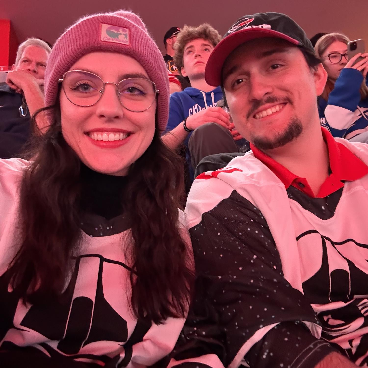 Our first Red Wings game - it was Star Wars night