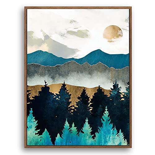 Texture of Dreams Wood Framed Canvas Home Artwork Decoration Nordic Style Abstract Color Canvas Wall Art for Living Room, Bedroom, Office (19"x25" inch, Nordic-A01)